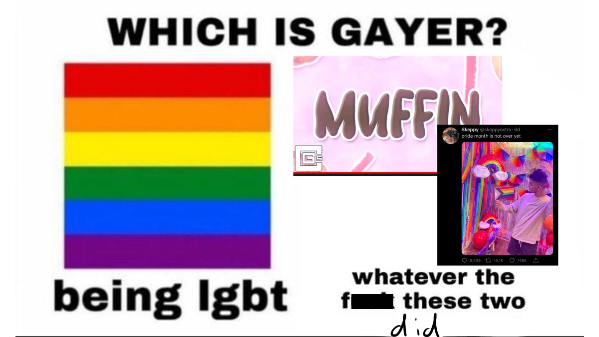 KitKraft12's tweet photo. Skeppy 🤝 Bad 
   Pride month isn’t over till we say it is https://t.co/PoRlfHS0PY