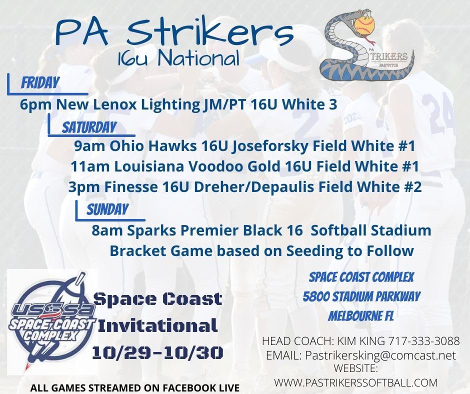 Heading down to Space Coast Invitational in sunny Florida this weekend.  Thank you <a href="/donnysoftball/">Donny Dreher</a> for the invite to play in this great showcase!   Looking forward to great competition and one of the most beautiful complexes around! <a href="/Los_Stuff/">Carlos Arias</a>  <a href="/ExtraInningSB/">EXTRA INNING SOFTBALL</a>