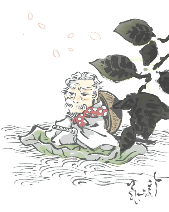 #妖界東西新聞 【白河荷葉渡たり】https://t.co/FE2RKZCjSs 