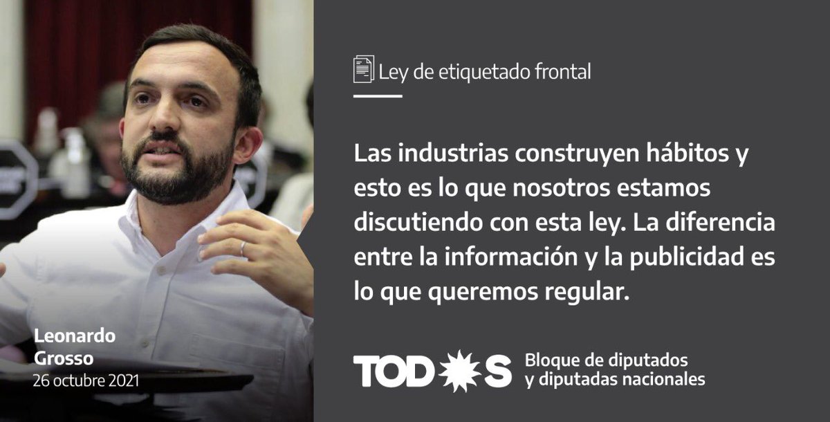 Diputados_UxP's tweet photo. 💬 @Leonardo_Grosso durante el debate del proyecto de ley de etiquetado frontal. 

#EtiquetadoClaroYA https://t.co/NmzMtVuyR8