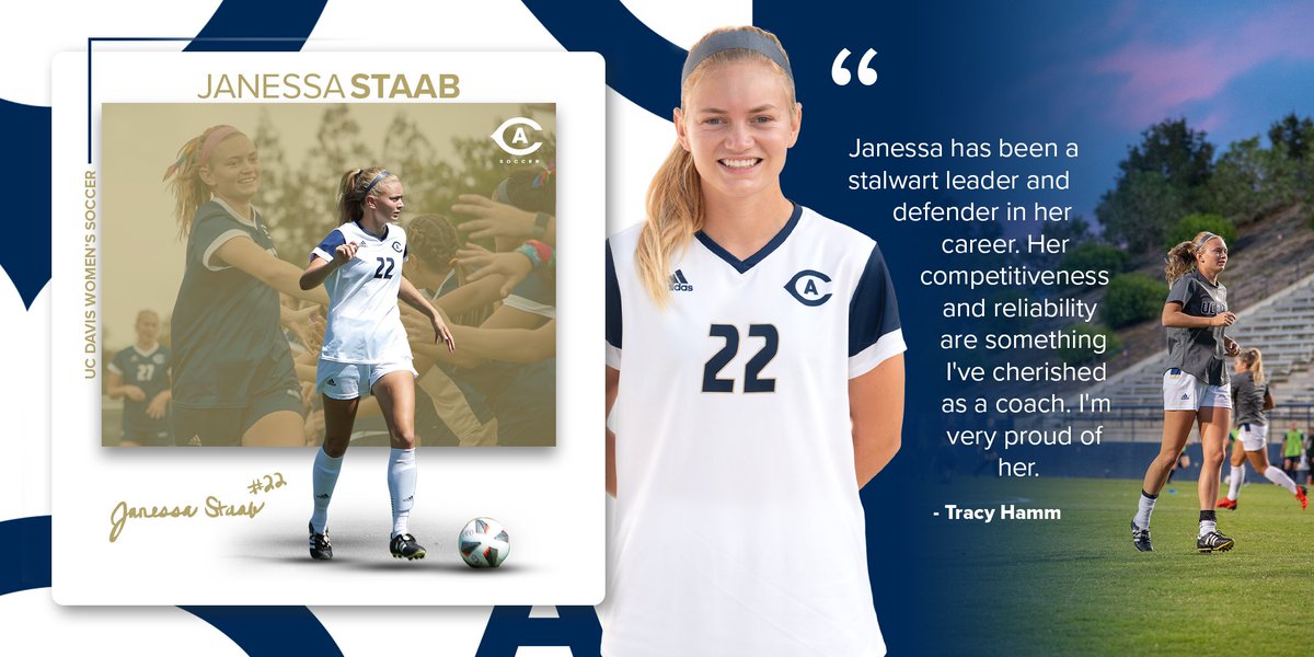 ucdaviswsoc's tweet photo. SENIOR WEEK CONTINUES🌟 

Today we celebrate Janessa Staab, a senior defender.

Can't wait to celebrate you on Thursday! https://t.co/GH5SKVpjH7