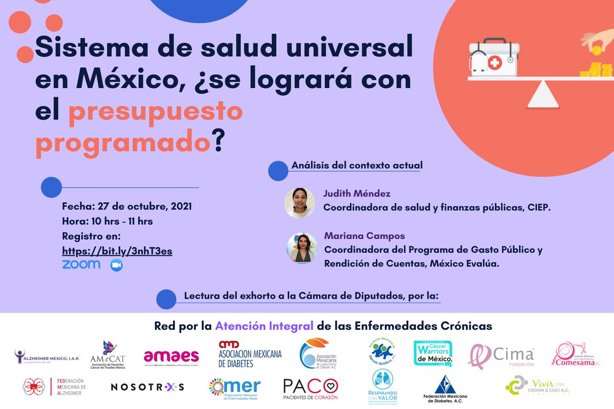 MexicoPfcd's tweet photo. 💥¡Es mañana! No te pierdas la presentación del exhorto que la Red por la Atención Integral de las Enfermedades Crónicas hará en la @Mx_Diputados.💥
Escucha sus causas y lo que buscan.

🗓️ 27 octubre
⏰10 hrs CDMX
🗒️ https://t.co/yp1DBR7ZaO https://t.co/Pg21YnYuS1