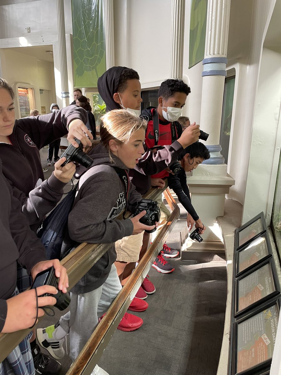 STJPanthersArt's tweet photo. The 7tb grade photography elective class took a trip to the Cincinnati Zoo today. They spent the day using the tools they’ve learned this trimester. https://t.co/uTUefzieyC