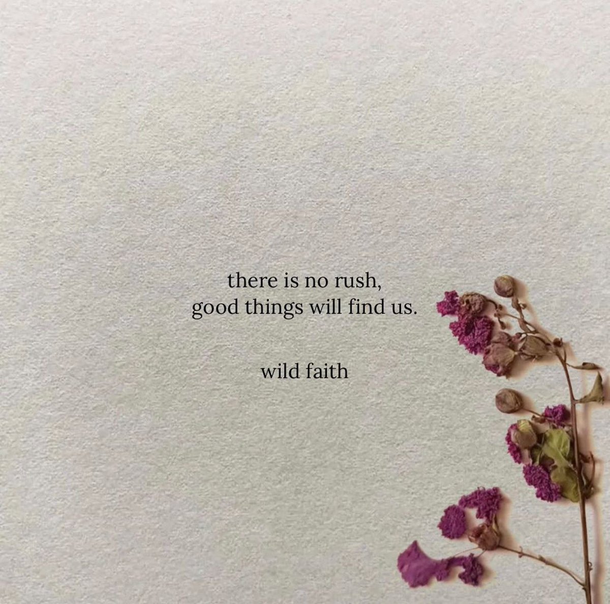 good things will find us.