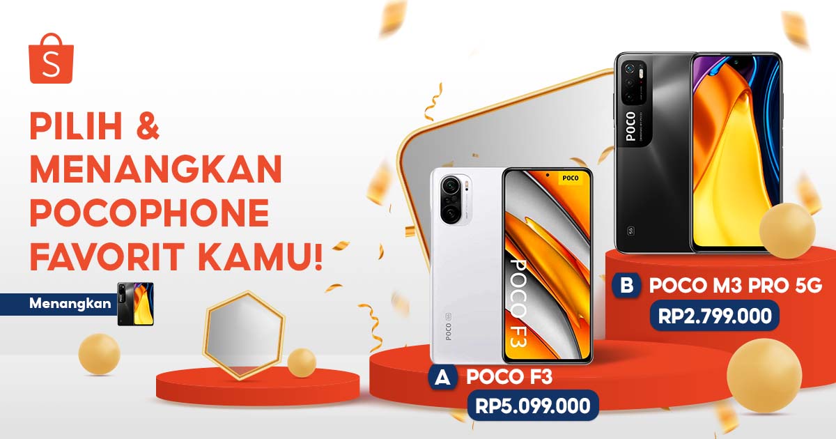 ✨GIVEAWAY POCO M3 PRO 5G✨

Mimin punya POCO M3 PRO 5G buat kamu! Ini caranya:

1. FOLLOW @SHOPEEID 
2. RT &amp; LIKE tweet ini 
3. REPLY 'A/B #KejutanRabuDariMimin' YANG BANYAAK!

Pemenang dipilih acak &amp; diumumkan tanggal 2 November '21. Good luck 🧡