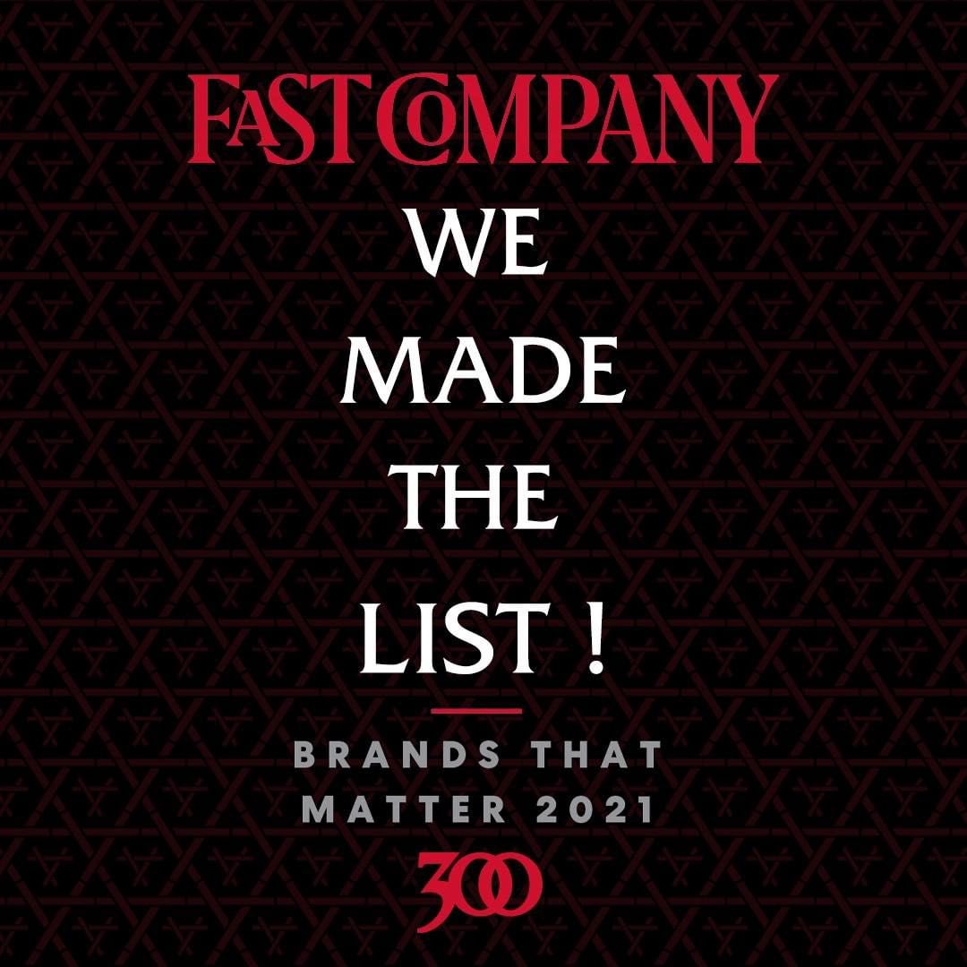 Thrilled to announce @300 has been named one of @FastCompany’s Brands That Matter for 2021. #FCBrandAwards 💯💯💯 #FamilyBusiness #IIIODNA
