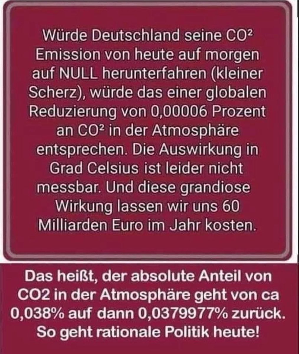 mmatussek's tweet image. Du kannst den #Deutschen simple Belege  für die Absurdität ihres #Klimarettungswahn präsentieren wie auf dieser Tafel, sie werden ihrer Untergangsglut nicht Herr. „Klima“ ist die zweite deutsche Religionsgründung seit Luther.