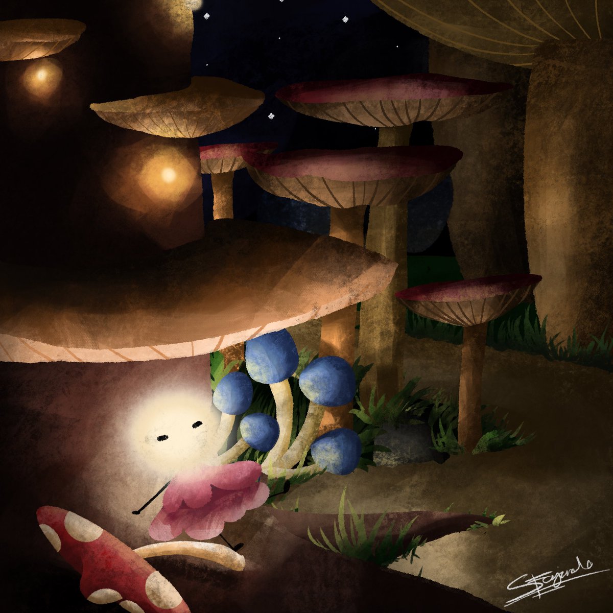 Jemutot's tweet image. Through the shrooms: Rest
.
.
.
.
.
#ArtPH #ArtistOnTwitter #commissionsopen