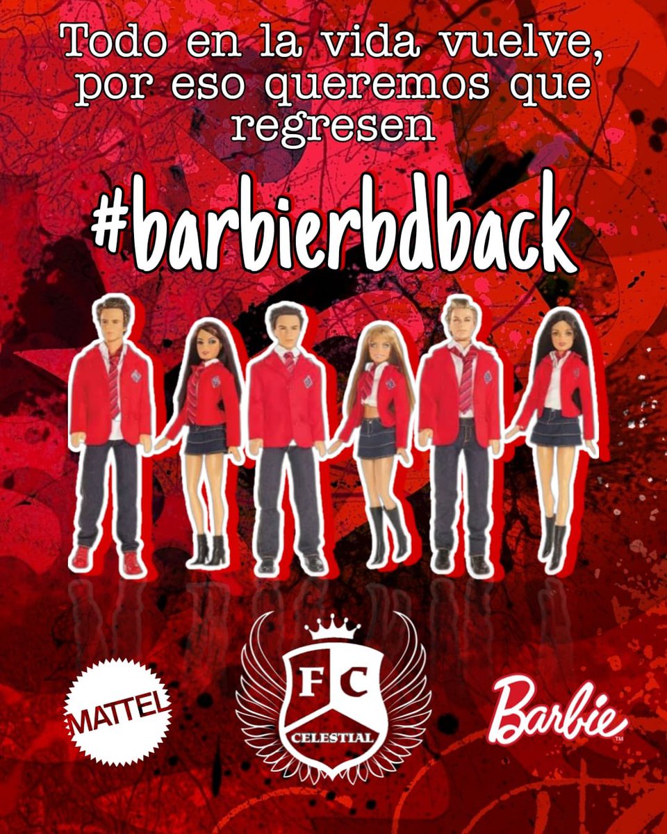 MariemRamirez's tweet photo. Queremos barbies RBD
#BarbieRBDback
@FCCelestialRBD
@RBD_oficial
@RBDGlobalFan
@Barbie
@Mattel @Anahi @ponchohd @christiancha @maiteperroni @DulceMaria https://t.co/4lcJpqGhQE