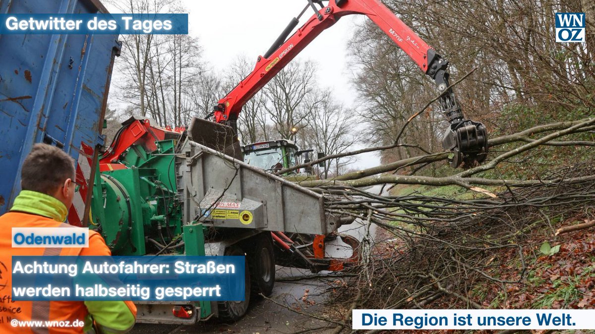 Kurz vor Beginn des Winters werden noch einmal Bäume und Sträucher für den Verkehr zurecht gestutzt. Aber #Vorsicht: der Verkehr muss logischerweise eingeschränkt werden. #wnoz 
Alles weitere lest ihr unter folgendem Link:  bit.ly/3BjDDLx