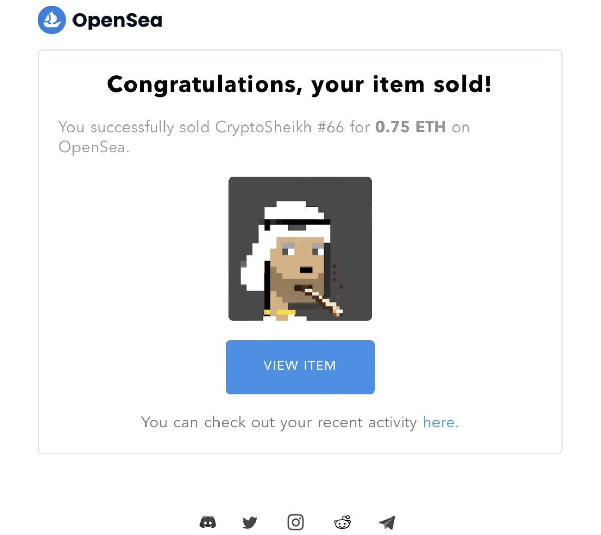 Sold within few hours 🔥 The amazing new CryptoSheikh 66 is now owned by The Concious Creator(opensea) Congratulations and welcome to the Exclusive CryptoSheikh family ✊🏻🏁