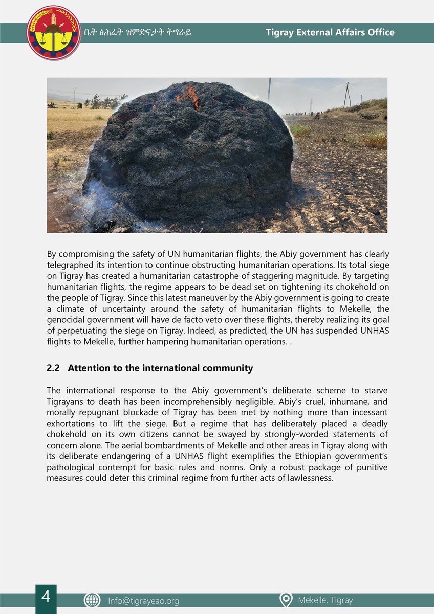 GlobalGsts's tweet photo. Weekly Briefing from the Tigray External Affairs Office of the Government of Tigray.@SecBlinken.@JosepBorrellF.@USAmbUN .@EUSR_Weber.@EP_President.@vonderleyen .@JanezLenarcic.@G7.@UN.@antonioguterres .@mbachelet.@EUinEthiopia.@Europarl_EN .@ProfKindeya.@reda_getachew.@TigrayEAO https://t.co/R680IgmhGM