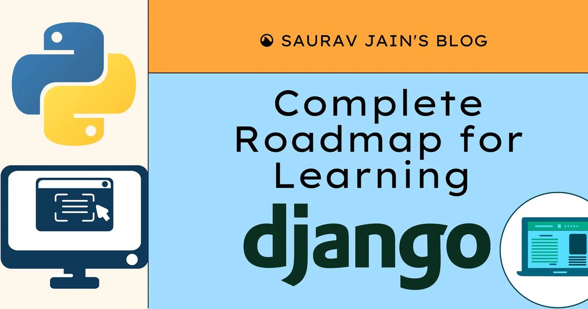 Sauain's tweet image. 📒 New Blog Announcement!
"Complete Roadmap to Learn Web Development in Python (Django)" 🐍
This Article is a Guide to " How to get started with Web Development in Python"
This Blog will be OUT tomorrow for ALL!
Reply with " 👋" and I will DM you the link NOW 😉👇
