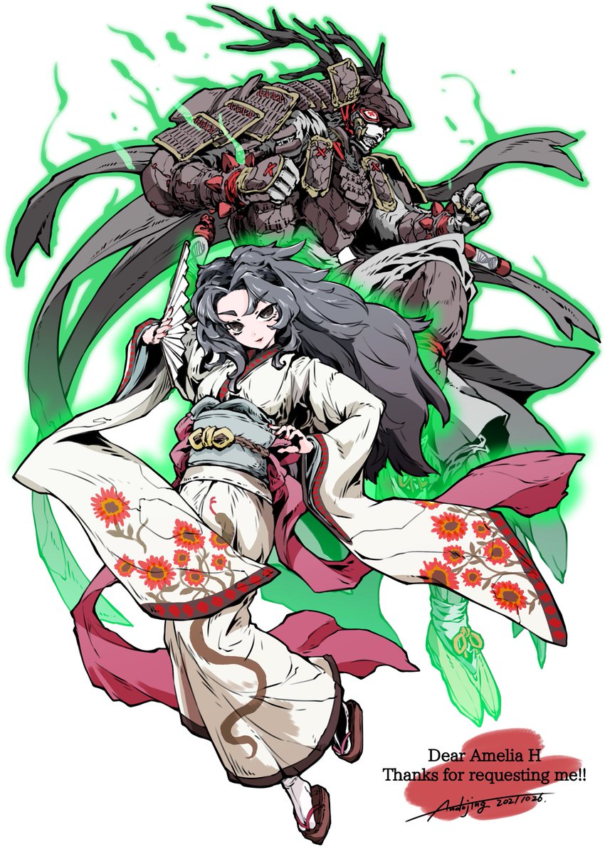 Skeb納品しました オリジナル ジョジョ とそのスタンドの和風アレンジでのご依頼でした ツイレポ