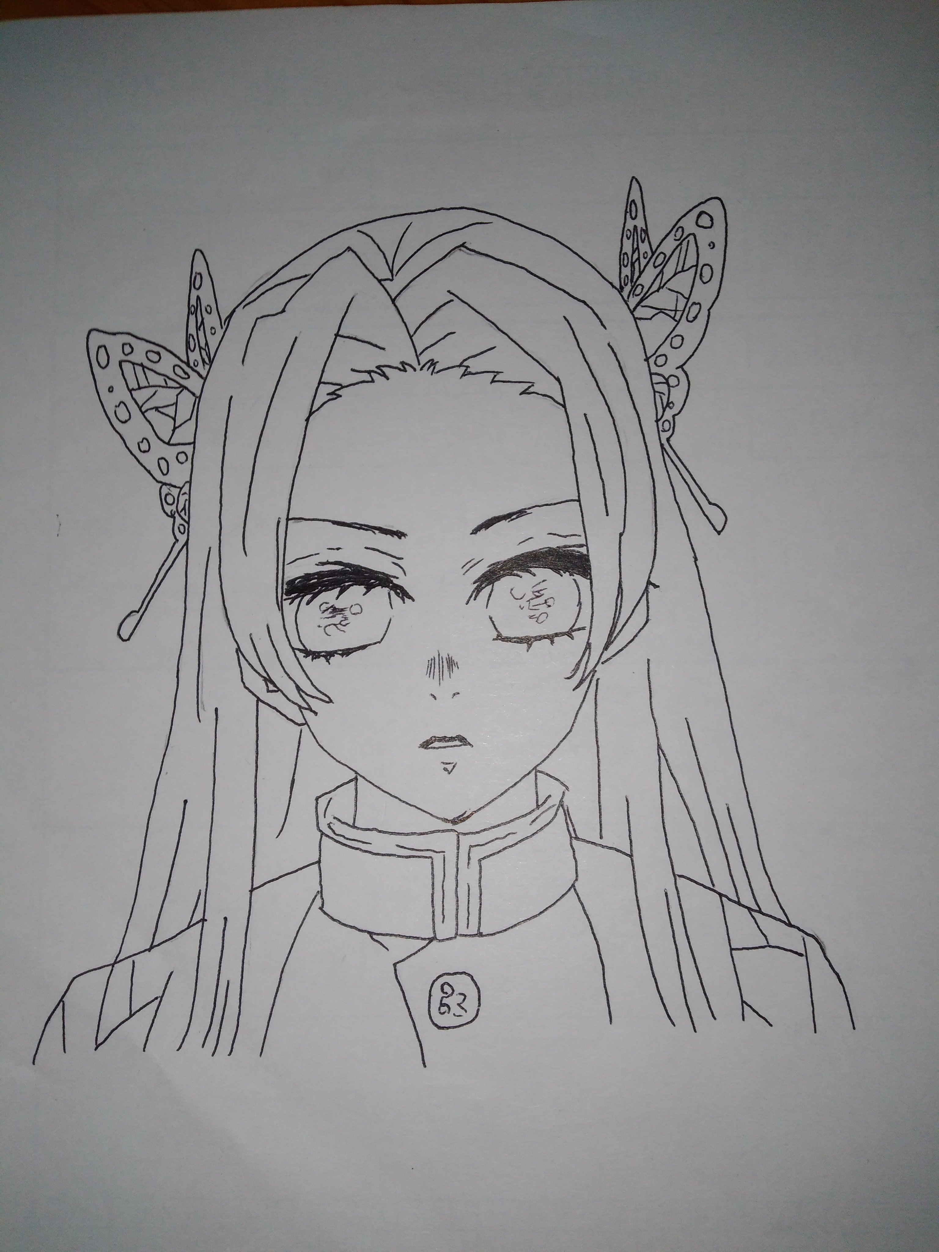 タカシーノ 鬼滅の刃 の胡蝶カナエを書きました 今までで一番上手く書けました 鬼滅の刃 胡蝶カナエ 花の呼吸 胡蝶姉妹 アニメ イラスト 模写 ボールペン絵 Kimetsunoyaiba Kotyokanae Anime Magazine Illustration Jump 週刊少年