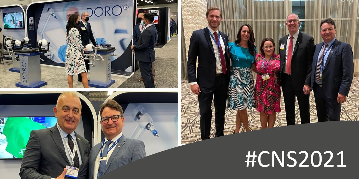 BFMedicalGroup's tweet photo. Many thanks to everyone who visited us at the Congress of Neurological Surgeons (CNS) 2021. We deeply enjoyed the personal exchange and exciting conversations. It was a pleasure to participate and to finally meet you again. 
 
#DORO #CNS #WeAreBlackForestMedical #Neurosurgery https://t.co/F4KchCTLSh
