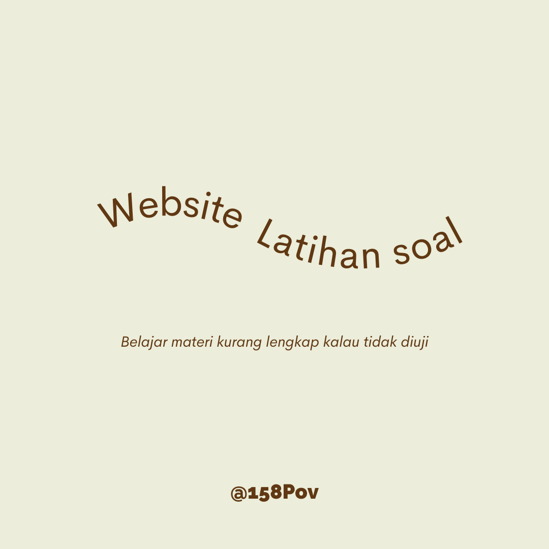 waqinprogress's tweet photo. ✨WEBSITE LATIHAN/KUMPULAN SOAL GRATIS✨
Edisi SD, SMP, SMA, SMK

A thread https://t.co/6Mxtho93ZK