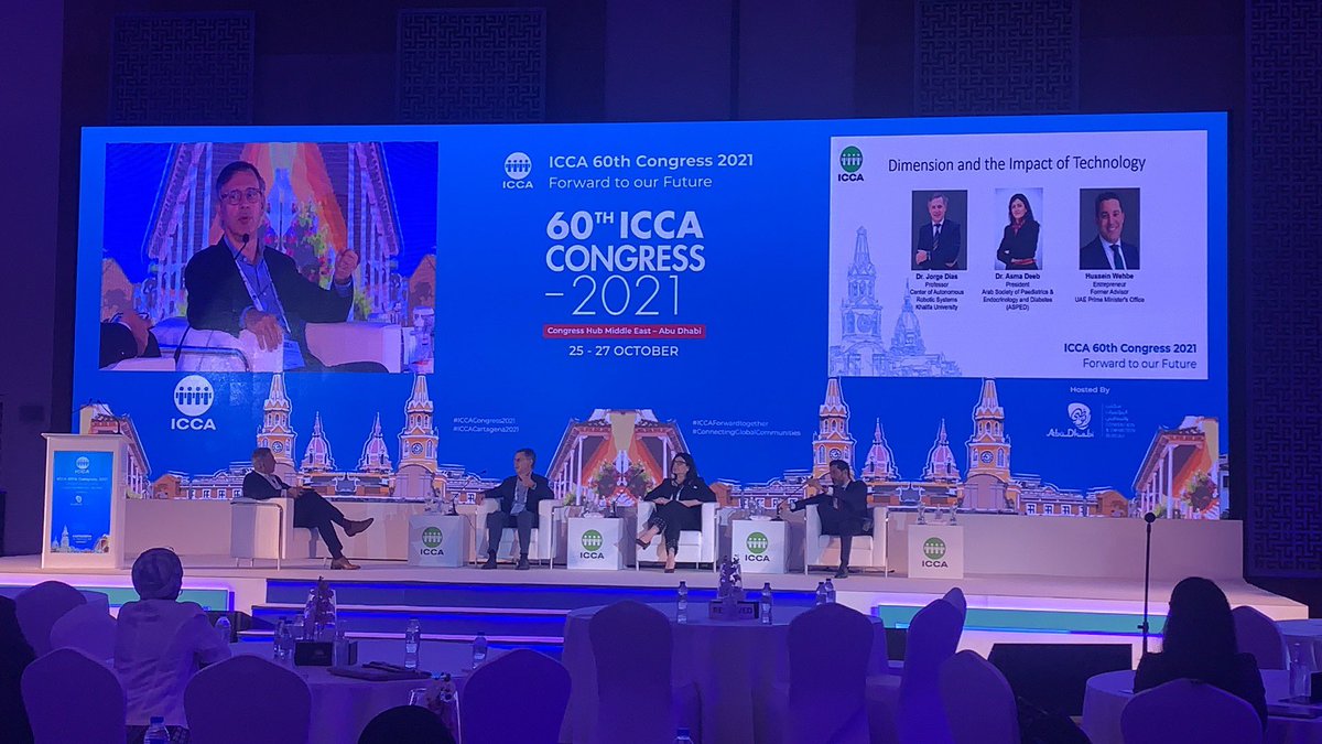 ICCAMEAST's tweet photo. Session on “The Human Dimension and the Impact of Technology” in progress with Jorge Dias, Asma Deeb &amp; Hussein Wehbe @ICCAWorld https://t.co/ku1eszFoei