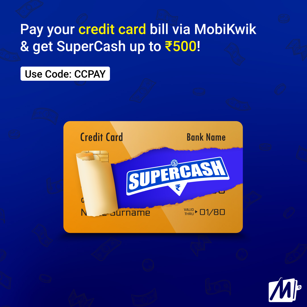 MobiKwik's tweet photo. With your credit card bill payment using MobiKwik, the reward of SuperCash awaits you ;)
Download the app now 👇
https://t.co/MzRiecbRtN
#SuperCash #CreditCard #CreditCardBill #Payment #CreditCardPayment #Bills #MobiKwik https://t.co/Mcckldei3r