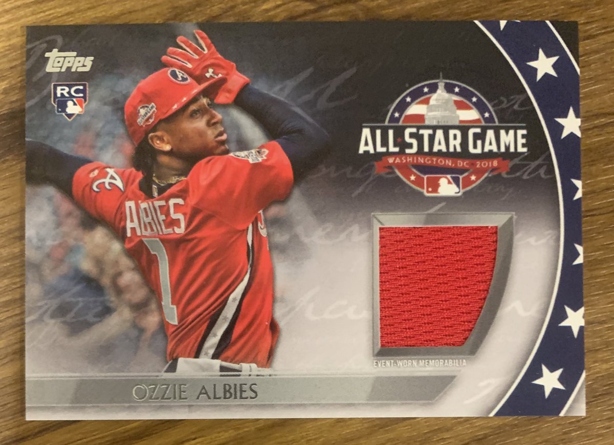 SportCardGuy's tweet photo. $10
Ozzie Albies Topps All Star Game Rookie Jersey https://t.co/Gs4cQWzDWM