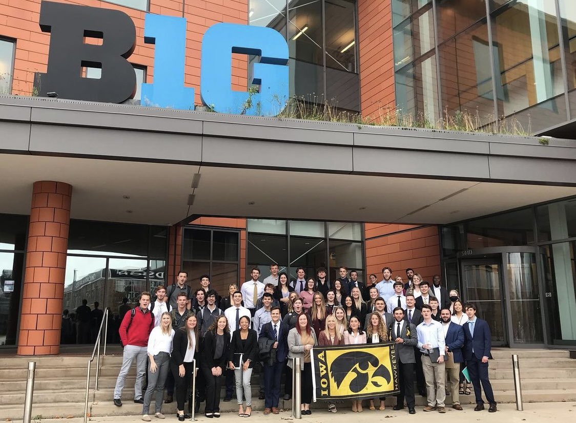 UIowaSLS's tweet photo. Some highlights from our recent trip to the Big Ten Conference headquarters in Rosemont, IL! #uisrm2b1g https://t.co/bBSkPuc3kg