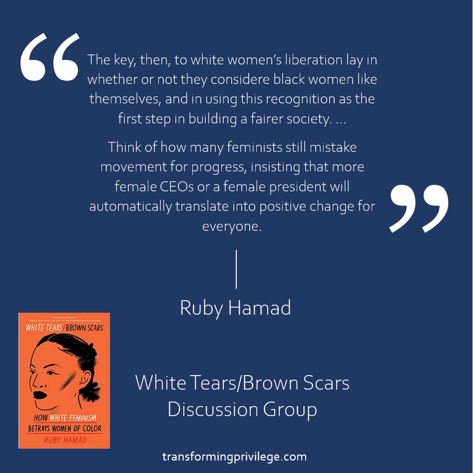 TransformingPr4's tweet photo. Solidarity is the only way to address the intersectionality of race on gender. Othering of all kinds weakens progress for everyone.
#TransformingPrivilege
#RubyHamad
#WhiteTearsBrownScars
#antiracism
#solidarity
#whitedamsel #damselindistress #whitehelplessness #whitetears https://t.co/ORsZxs1THo