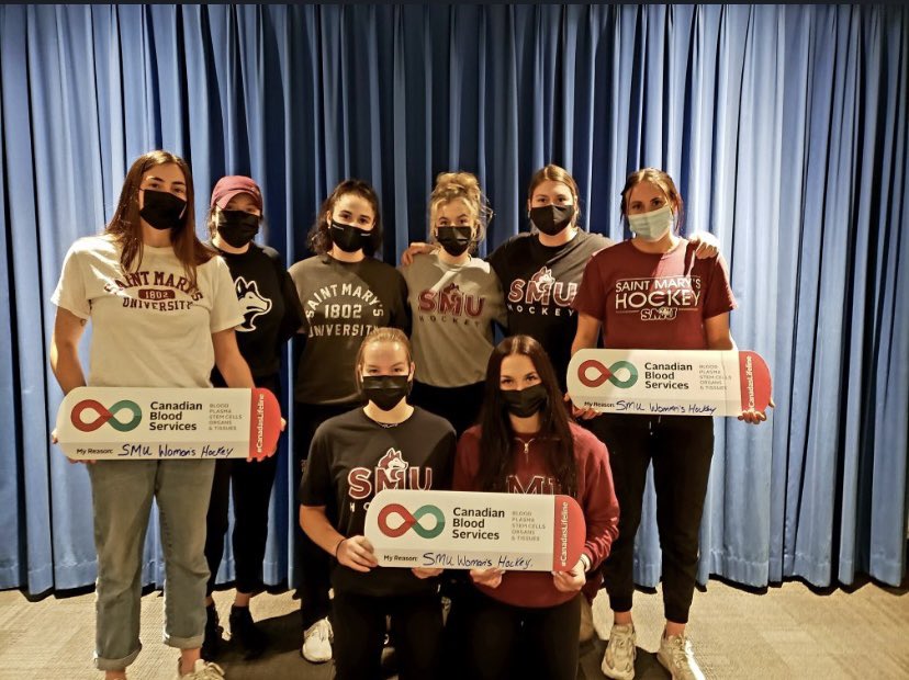 hkygivesblood's tweet photo. Thank you to the women of @smuhuskieswh for donating blood at @LifelineNS . Maybe a rivalry brewing with @UNBWHockey ? 😁🩸
@SMUHuskies @USPORTSca @AUS_SUA @UNBAthletics @LifelineNB https://t.co/1A6VEoVoz4