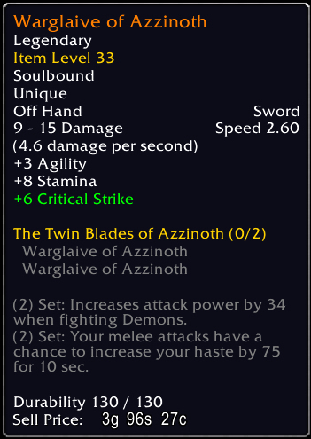 [Warglaive of Azzinoth] #Warcraft #sheesh