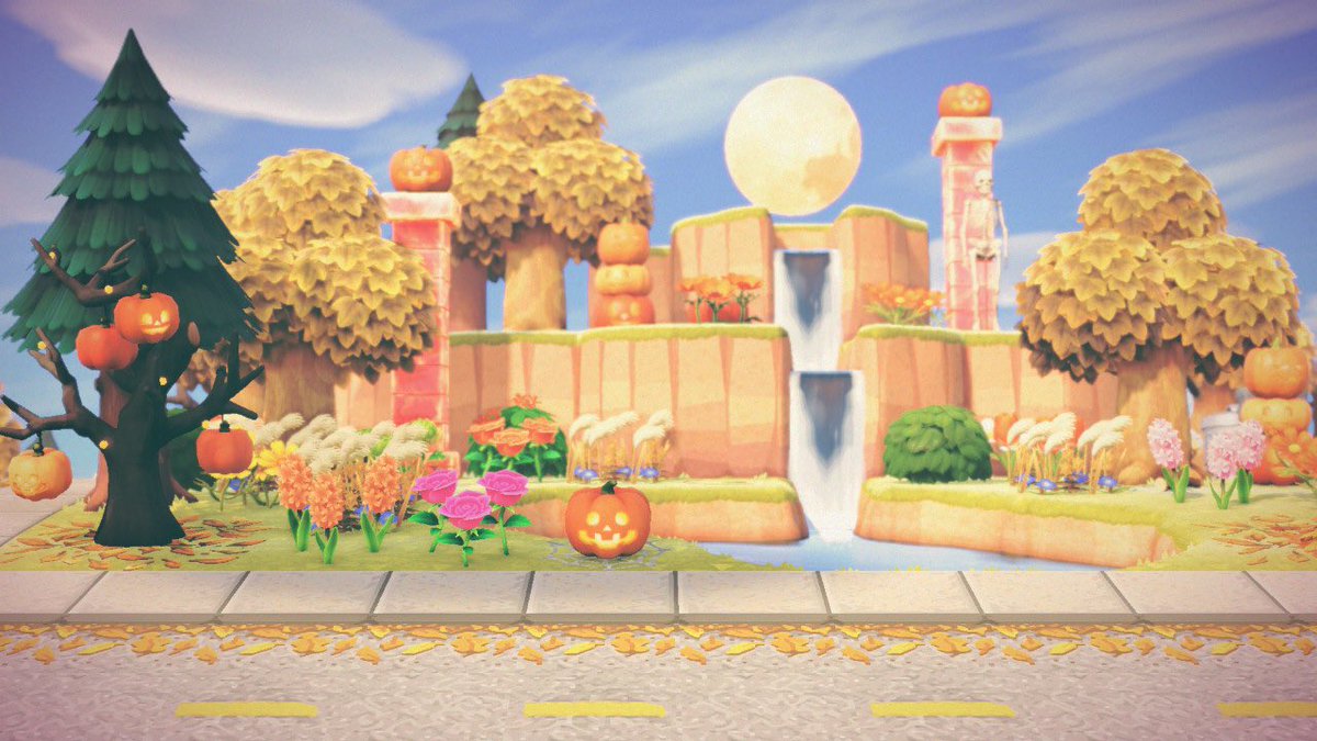 asundercrossing's tweet photo. It’s not finished yet but I updated my dream address with my Halloween island 🎃🎃🎃 DA-5150-0441-8412 https://t.co/wZHEYNrwzv
