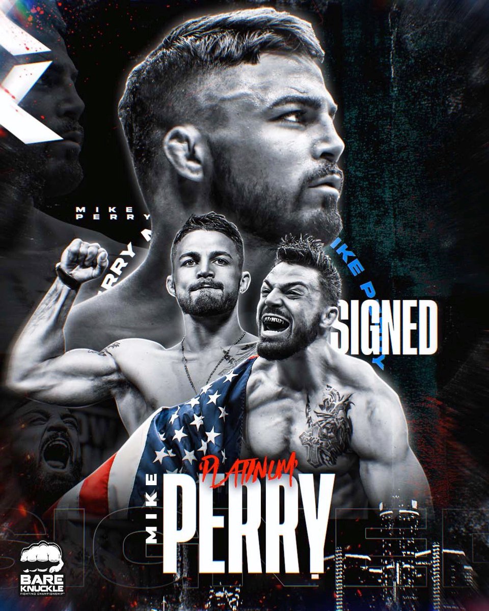VaughnDesign's tweet photo. Platinum Mike Perry has signed with Bare Knuckle Fighting Championship!
#bkfc #ufc #mma #boxing #smsports #graphicdesign https://t.co/aPOiyxaL14