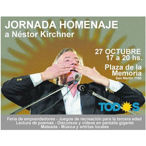 Convocan a una jornada homenaje a Néstor Kirchner lu24.com.ar/convocan-a-una…
