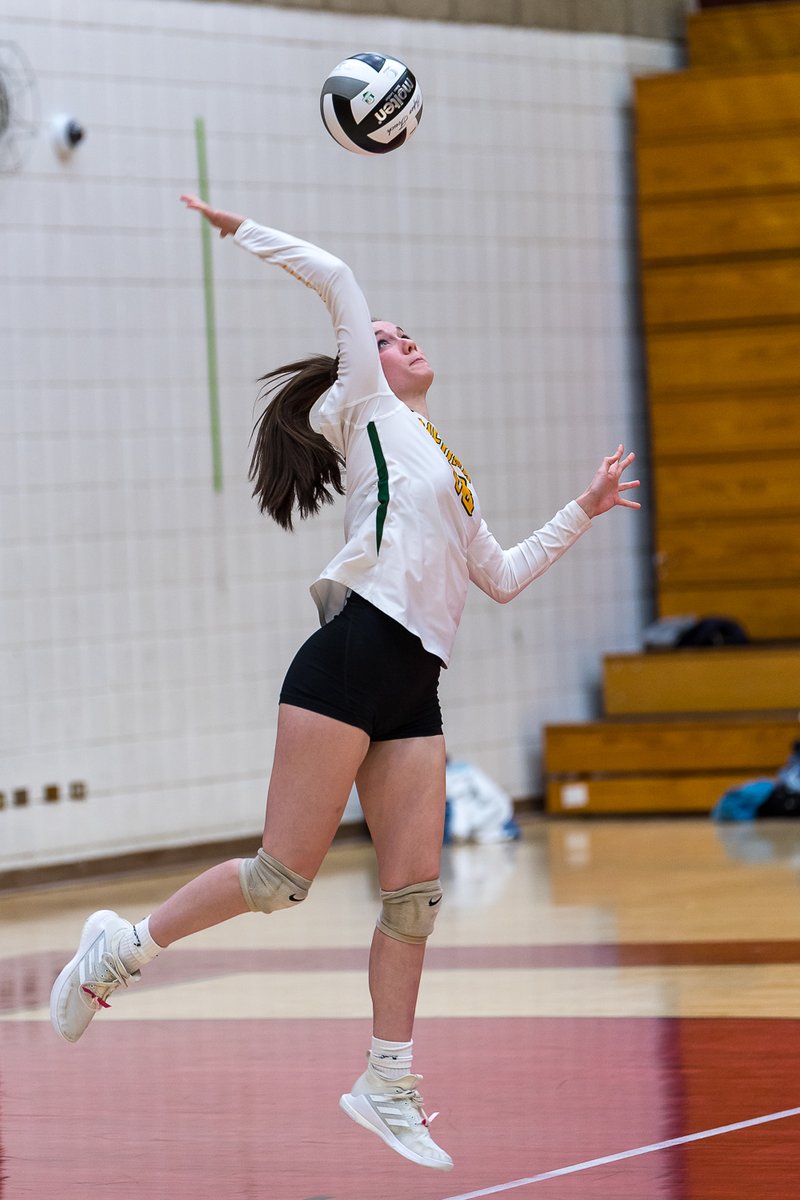 Medina's <a href="/bellavein3/">Bella</a> with the serve to Mags. <a href="/MedinaGrlsVball/">Coach Joe</a>