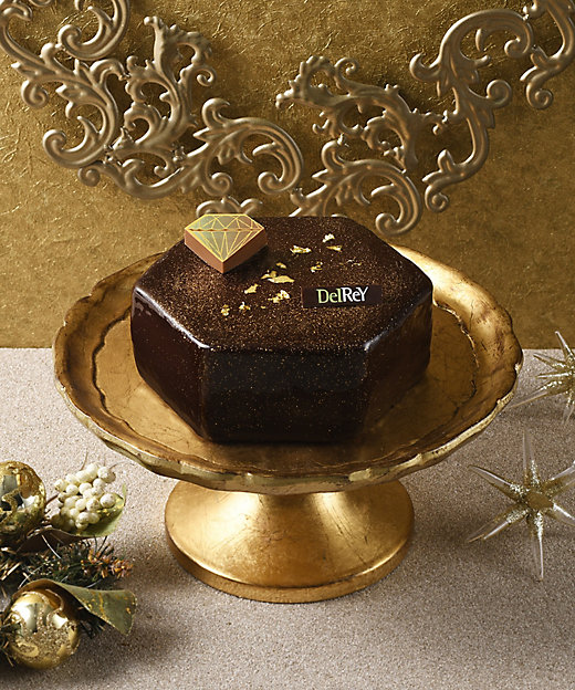高級チョコレートケーキの画像。