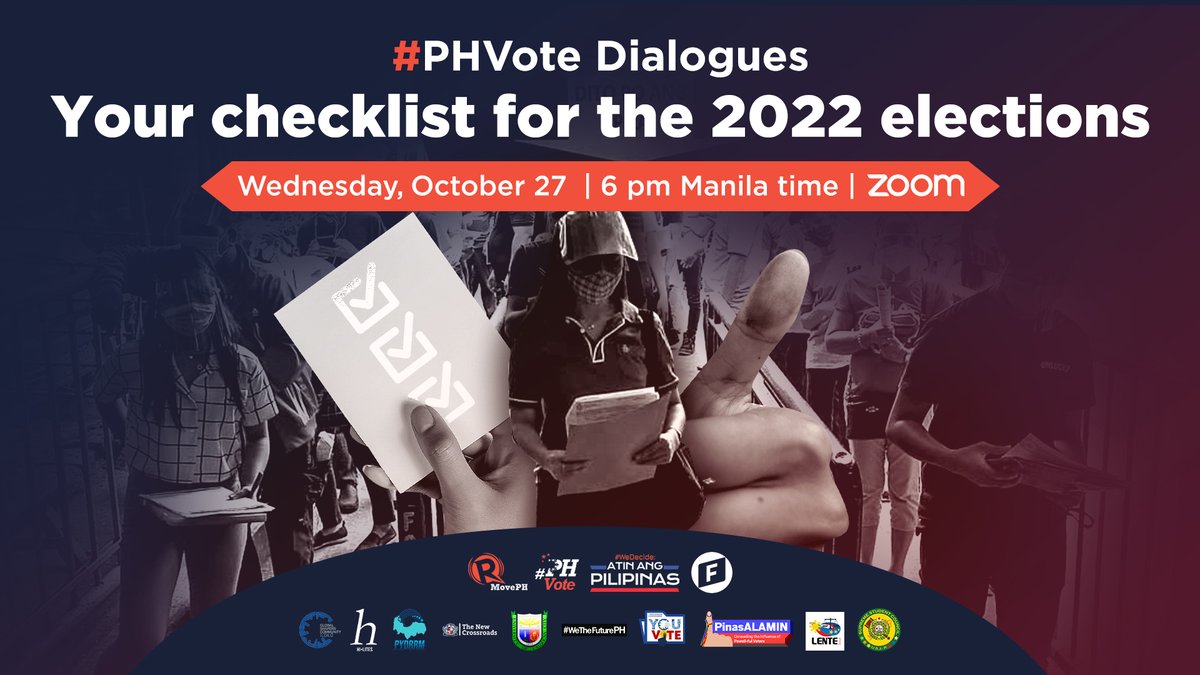 Are you ready for 2022? In the final episode of #PHVote Dialogues, we talk about how voters can (and should!) screen their candidates. Join us this Wednesday, October 27! #PHVote #WeDecide

SIGN UP: rplr.co/3pfg44l