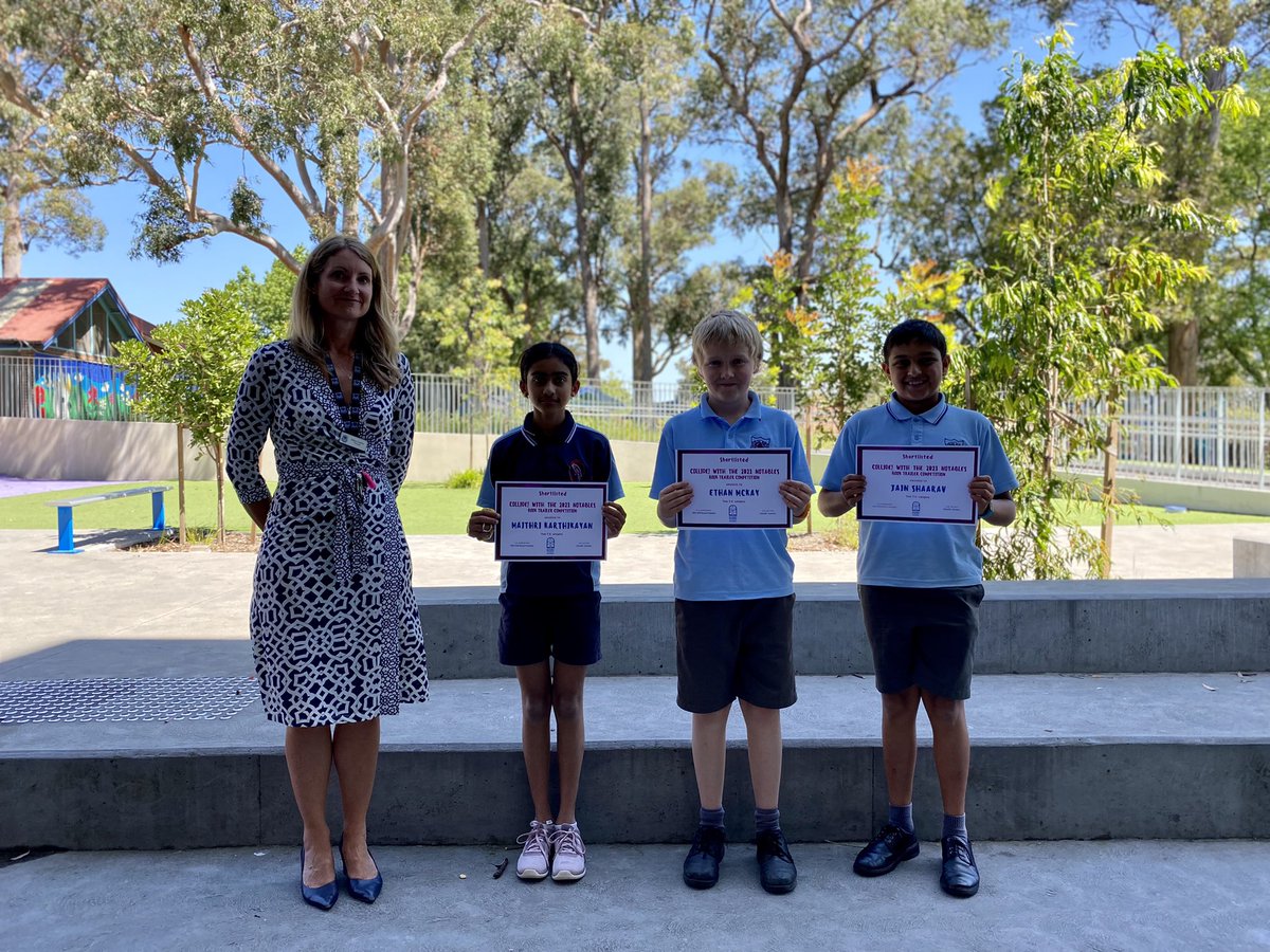 Congratulations to our 3 students who received their certificates today from Mrs Coelho for their entrees into the CBCA  ‘Collide with the Notables’ competition with their individual movie trailers. We are so proud.@CBCA