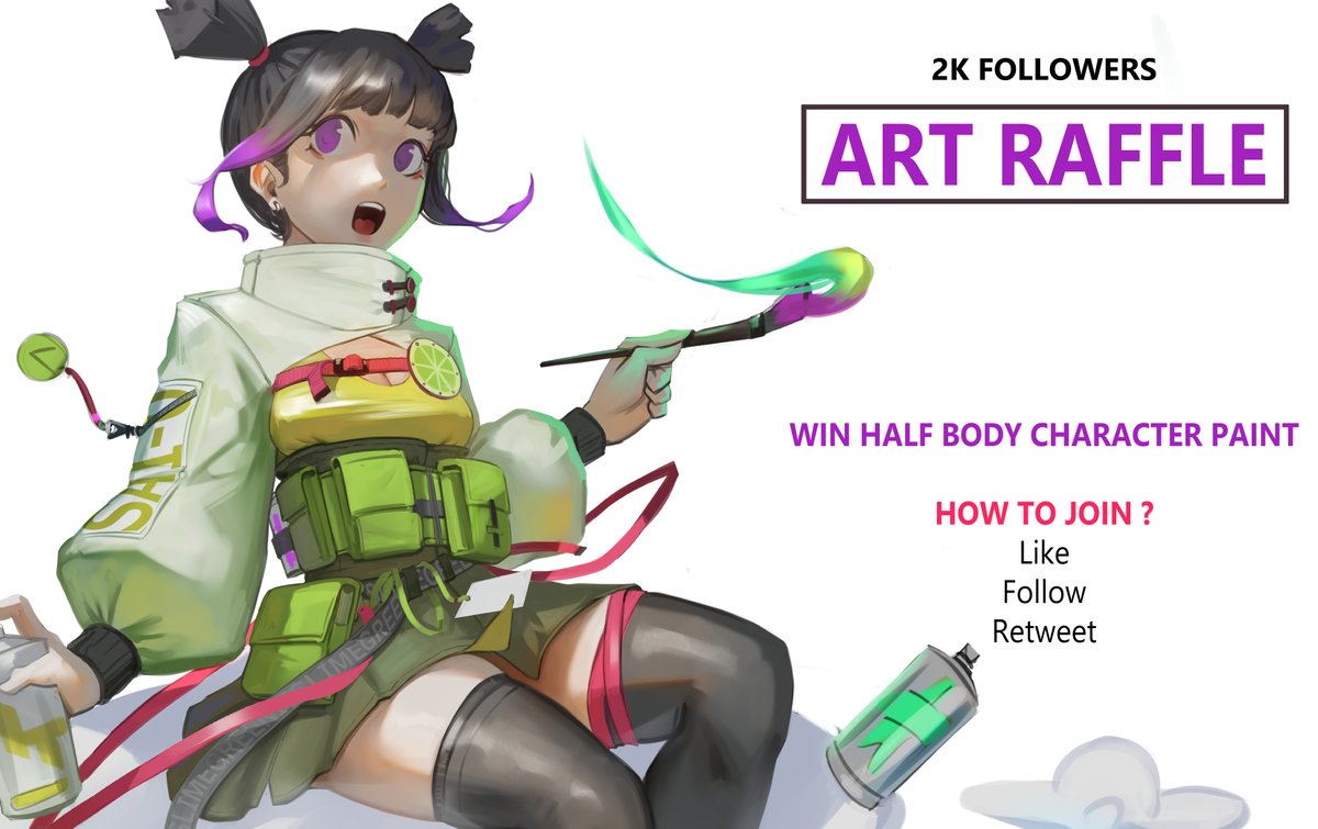 Viuki - ヴィウキ (@viuki_) on Twitter photo I know it's a bit late but ~
✦ 2k ART RAFFLE ✦
Reached 2k finally ! Thank you so much for the support guys !
1 Winner get a half body drawing/painting from me !
HOW TO JOIN ?
- Follow
- Like
- Retweet (no QRTs)
Raffle ends on November 15th 2021. GLHF ! I know it's a bit late but ~
✦ 2k ART RAFFLE ✦
Reached 2k finally ! Thank you so much for the support guys !
1 Winner get a half body drawing/painting from me !
HOW TO JOIN ?
- Follow
- Like
- Retweet (no QRTs)
Raffle ends on November 15th 2021. GLHF !