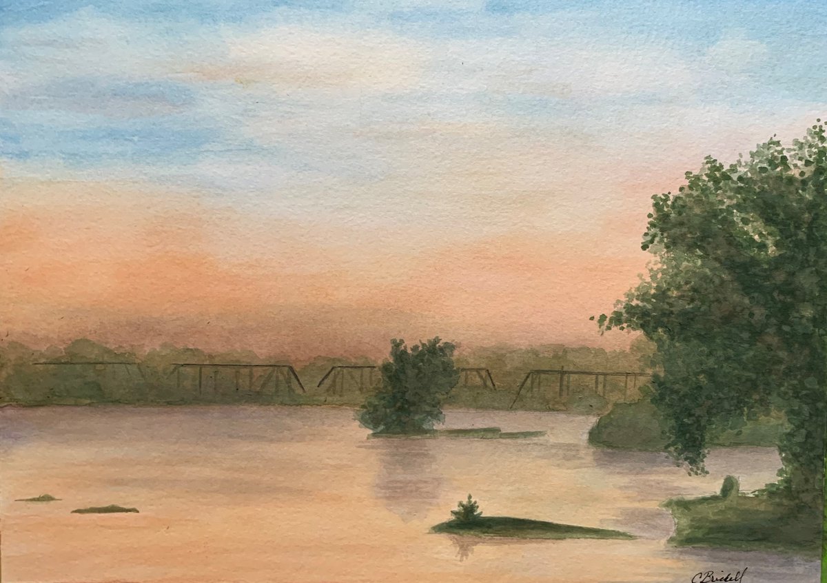 It’s fun to paint pictures based on photos that friends have taken.  This is for a friend who captures beautiful sunrises.  #livingwithlungcancer #lcsm <a href="/lcfamerica/">Lung Cancer Foundation of America</a>