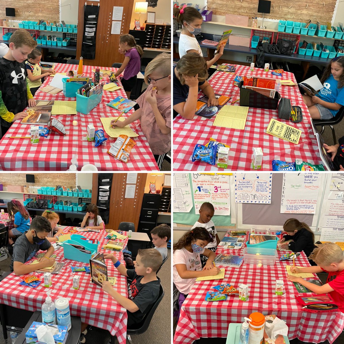 mrs_rsutton's tweet photo. A little bit of a late post, but last week we began our Nonfiction Unit with a book tasting to find out Just Right books!  Took session 3 up a notch! 🍽 https://t.co/OWhxDxIZFC