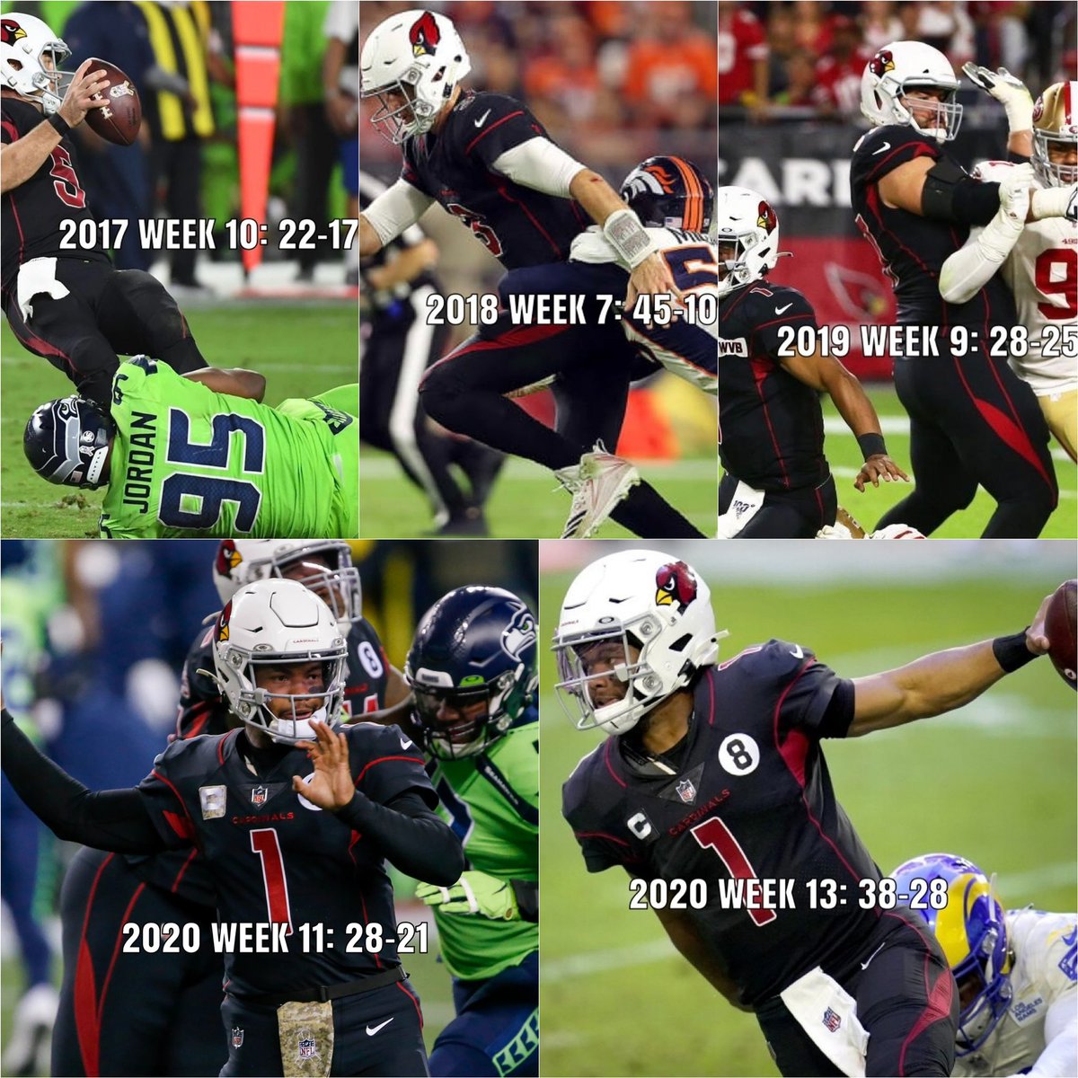 frankZONEa's tweet photo. Arizona Cardinals are 0-5 in Color Rush. Since it’s debut in 2017, these are by far my favorite. But the history isn’t pretty. Call me superstitious, but I’m waiting for a W for the first time in them come Thursday 😤 #TNF #GBvsAZ #RedSea https://t.co/gzunnk80Tg