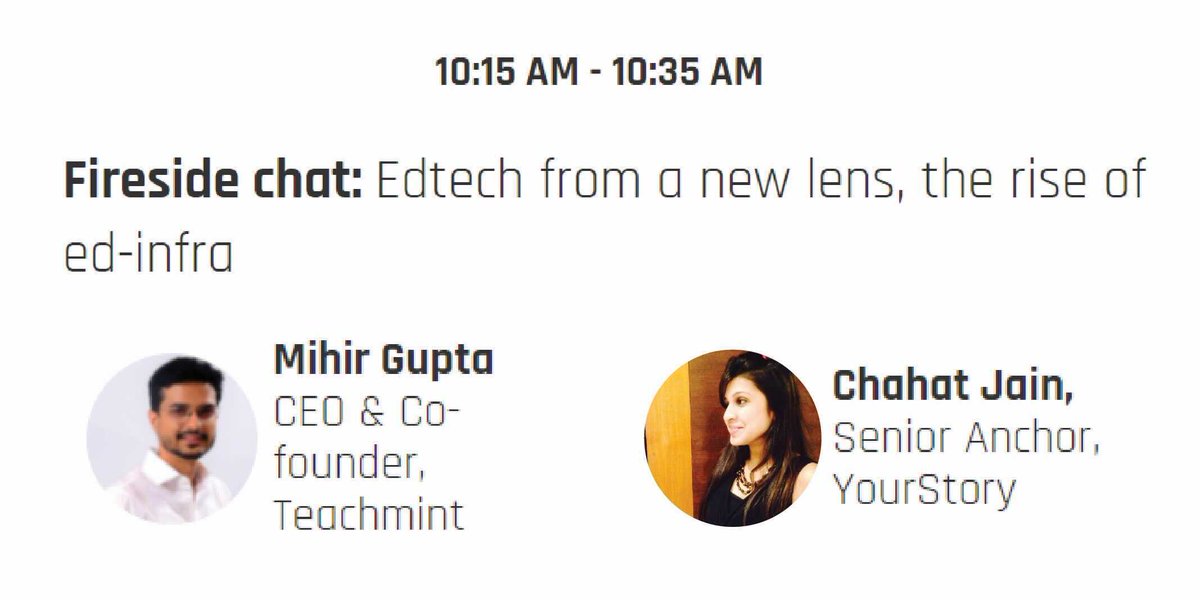 teachmintapp's tweet photo. We're all set for #Techsparks2021! Tune in for the fireside chat with our CEO &amp; Co-Founder @mihirgupta  and @cj_chahat as they talk about the future of education from a new lens. 
@YourStoryCo @_StartupEvents

#Day3 #TuneIn #Startup #FiresideChat #Teachmint #edinfra https://t.co/Upp9Pg3Dg3