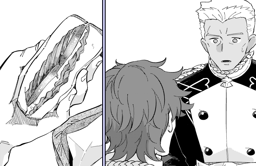 サンドイッチ描くの難しくね????注釈いれる?????? 