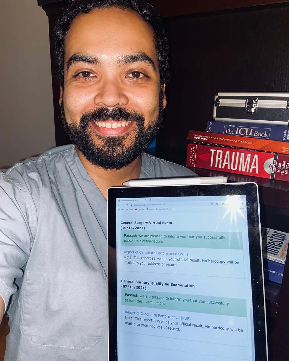 Five years of General Surgery Residency and now officially a Board Certified General Surgeon! Thank you to everybody who was part of this journey! <a href="/CarleGSRP/">Carle General Surgery Residency Program</a> <a href="/AmBdSurg/">American Board of Surgery</a>