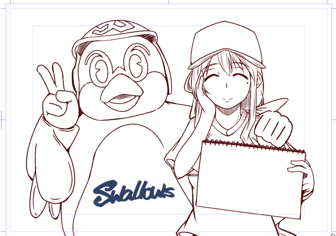 あかぎゆーと S Tweet ヤクルトスワローズの優勝記念イラスト 燕紗さんだけだと寂しいからつば九郎も描き足したら なんともいかがわしい雰囲気になってしまった 背景を夜のギロッポンに替えたら とりあえず夜までには Trendsmap