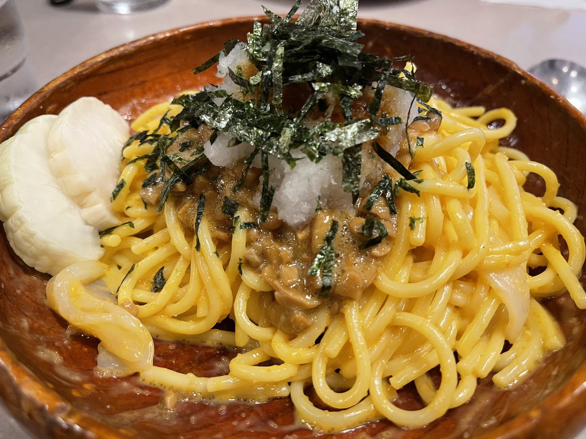 rakko_ch's tweet photo. ダイエット宣言翌日のランチはパスタっこ。目黒のダン最高っこ。 https://t.co/QgzANsmiog