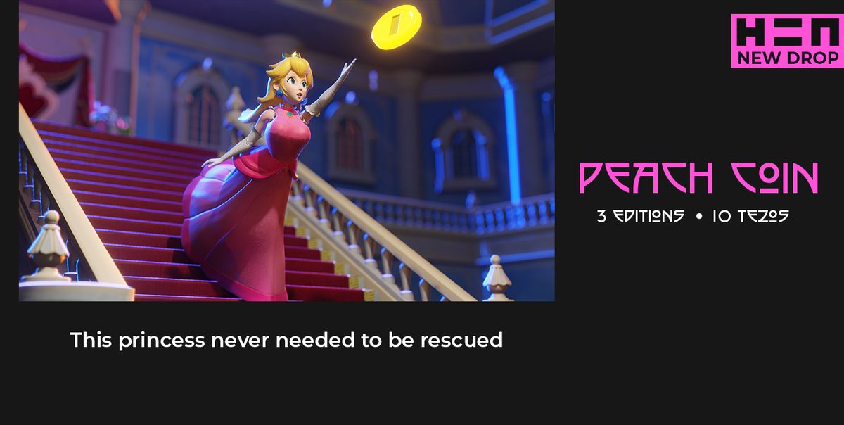 tomy_visual's tweet image. PEACH COIN #newdrop #nftart 
This princess never needed to be rescued

🍫 Get it here hicetnunc.xyz/objkt/476950

#nft #nftdrop #nftcollector #NFTCommunity #NFTs #NFTJapan #nftcollectors #NFTs #nft