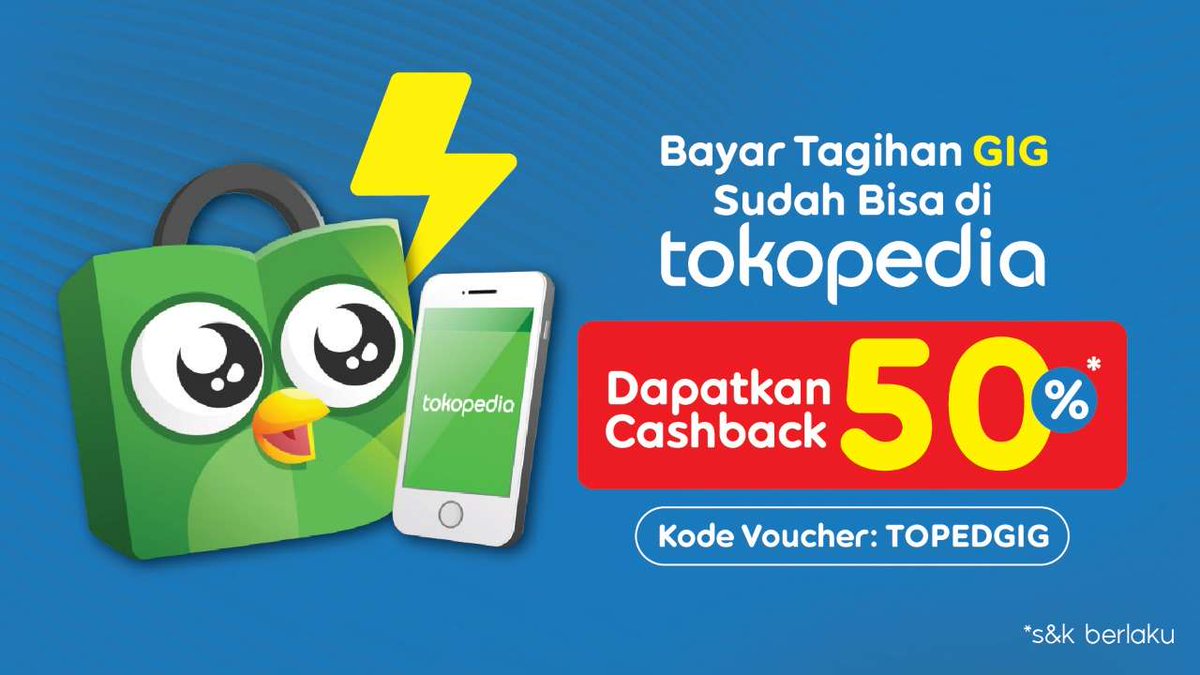 Hi Gigsters!
Sekarang kamu sudah bisa bayar tagihan GIG di <a href="/tokopedia/">Tokopedia</a> lhooo!
Dapatkan cashback 50% hingga Rp10.000,- Banyak untungnya, banyak promonya!

gig.id/promo/bayar-ta…