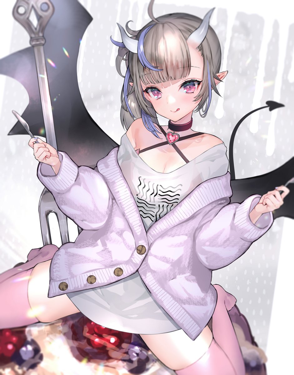 食欲の秋悪魔娘ちゃん🤤🍴✨✨✨
※服OFF差分ご注意🙇💦
#オリジナル 