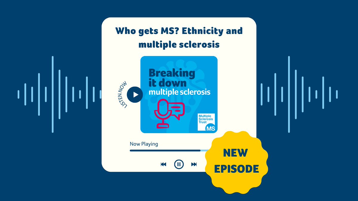Listen to our latest podcast to find out about some of the barriers people of colour may face when diagnosed with #MultipleSclerosis. We also talk to Natalie, from the Black MS Foundation, a space for black people to discuss their own #MS experiences.

ow.ly/ifwE50Gyyj8