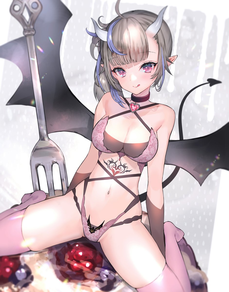 食欲の秋悪魔娘ちゃん🤤🍴✨✨✨
※服OFF差分ご注意🙇💦
#オリジナル 