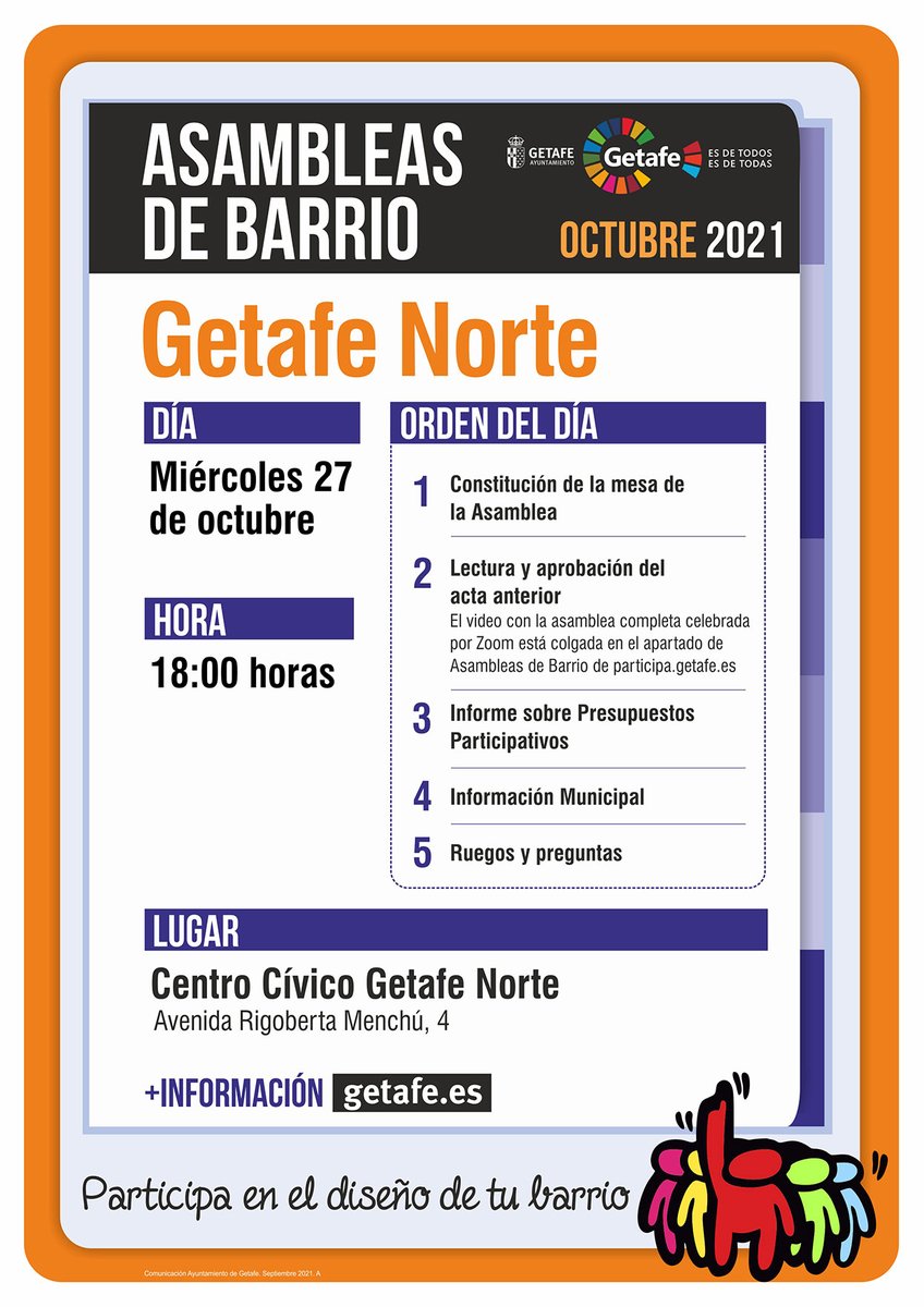participagetafe's tweet photo. ¡Buenos días! Hoy celebramos asamblea de barrio de Getafe Norte puedes enviar tus propuestas, preguntas a través de Participa Getafe en este enlace https://t.co/BL1GHBACuD #ParticipaciónCiudadana #GetafeParticipa https://t.co/qd8qQP2bHJ